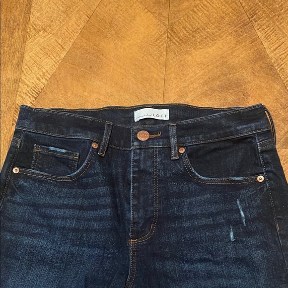 Dark Wash Distressed Jeans - Picture 4 of 10